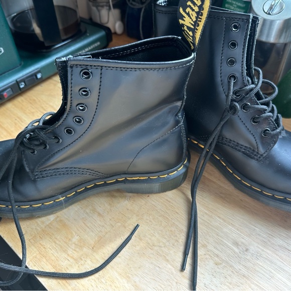 ***LIKE NEW*** Dr. Martens Black Combat Boots Docs - Picture 3 of 5
